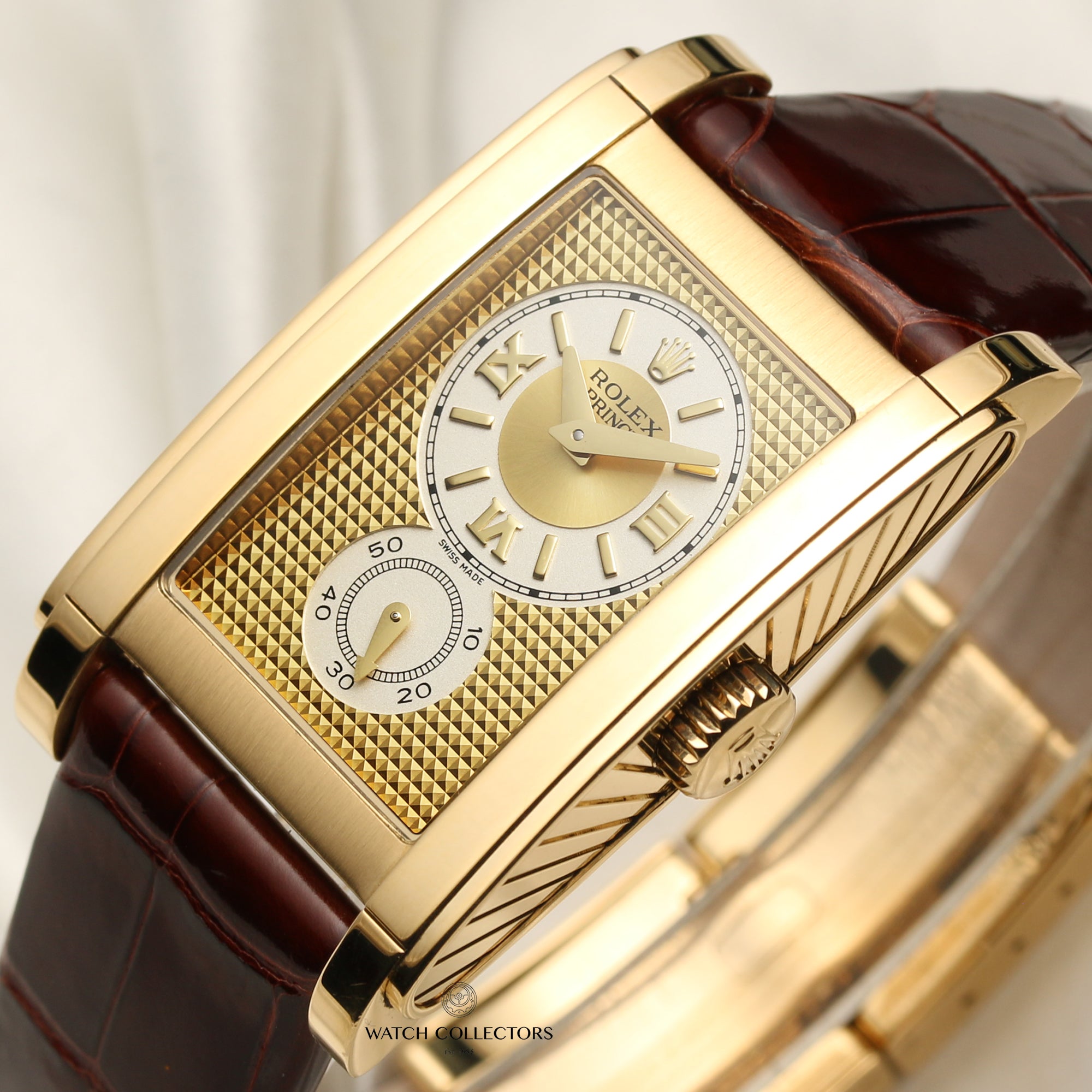Rolex Cellini Prince 18K Yellow Gold Second Hand Watch Collectors 4