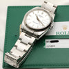 Rolex Date 115234 Stainless Steel & 18K White Gold Bezel Second Hand Watch Collectors 10