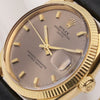 Rolex Date 1503 18K Yellow Gold Grey Dial Second Hand Watch Collectors 4