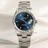 Rolex Date 15200 Stainless Steel Blue Dial Second Hand Watch Collectors 1