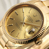 Rolex Date 15238 18K Yellow Gold Second Hand Watch Collectors 4