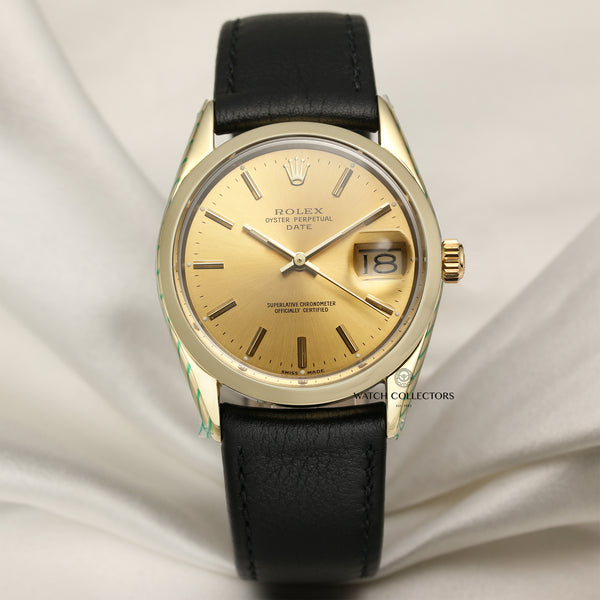 Rolex Date 1550 Gold Plaque Second Hand Watch Collectors 1