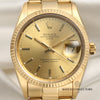 Rolex Date 18K Yellow Gold Second Hand Watch Collectors 2