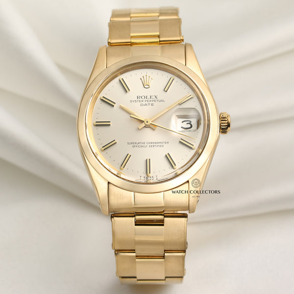 Rolex Date 68278 18K Yellow Gold Second Hand Watch Collectors 1