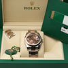 Rolex DateJust 116201 Steel & Rose Gold Chocolate Floral Dial Second Hand Watch Collectors 10