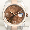 Rolex DateJust 116201 Steel & Rose Gold Chocolate Floral Dial Second Hand Watch Collectors 2