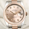 Rolex DateJust 116201 Steel & Rose Gold Diamond Dial Second Hand Watch Collectors 2