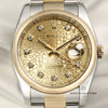Rolex DateJust 116203 Steel & Gold Champagne Jubilee Diamond Dial Second Hand Watch Collectors 2