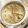 Rolex DateJust 116203 Steel & Gold Champagne Jubilee Diamond Dial Second Hand Watch Collectors 4