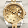 Rolex DateJust 116233 Steel & Gold Diamond Jubilee Dial Second Hand Watch Collectors 2