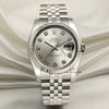 Rolex DateJust 116234 Diamond Dial Stainless Steel 18K White Gold Second Hand Watch Collectors 1