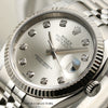 Rolex DateJust 116234 Diamond Dial Stainless Steel 18K White Gold Second Hand Watch Collectors 4