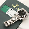 Rolex DateJust 116234 Stainless Steel 18K White Gold Bezel Black Diamond Dial Second Hand Watch Collectors 11