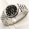 Rolex DateJust 116234 Stainless Steel 18K White Gold Bezel Black Diamond Dial Second Hand Watch Collectors 3