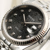 Rolex DateJust 116234 Stainless Steel & 18K White Gold Black Jubilee Diamond Dial Second Hand Watch Collectors 4