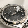 Rolex DateJust 116234 Stainless Steel & 18K White Gold Black Jubilee Diamond Dial Second Hand Watch Collectors 5
