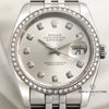 Rolex DateJust 116244 Stainless Steel & 18K White gold bezel Diamond Second Hand Watch Collectors 2