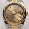 Rolex DateJust 116623 Steel & Gold Champagne Dial Z27 Second Hand Watch Collectors 2