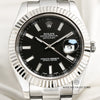 Rolex DateJust 126334 Stainless Steel 18K White Gold Bezel Second Hand Watch Collectors 2