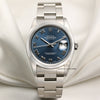 Rolex DateJust 16200 Stainless Steel Blue Dial Second Hand Watch Collectors 1