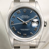 Rolex DateJust 16200 Stainless Steel Blue Dial Second Hand Watch Collectors 2