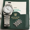 Rolex DateJust 16220 Engine Turned Bezel Stainless Steel Second Hand Watch Collectors 10