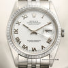 Rolex DateJust 16220 Engine Turned Bezel Stainless Steel Second Hand Watch Collectors 2