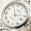 Rolex DateJust 16220 Engine Turned Bezel Stainless Steel Second Hand Watch Collectors 4