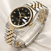 Rolex DateJust 16233 Black Diamond Dial Steel & Gold Second Hand Watch Collectors 3