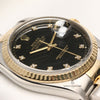 Rolex DateJust 16233 Black Diamond Dial Steel & Gold Second Hand Watch Collectors 5