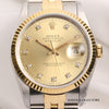 Rolex-DateJust-16233-Steel-Gold-Champagne-Diamond-Dial-E77-Second-Hand-Watch-Collectors-2