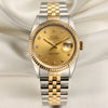 Rolex DateJust 16233 Steel & Gold Champagne Diamond Dial Second Hand Watch Collectors 1