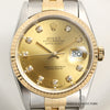 Rolex DateJust 16233 Steel & Gold Champagne Diamond Dial Second Hand Watch Collectors 2