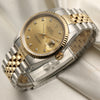 Rolex DateJust 16233 Steel & Gold Champagne Diamond Dial Second Hand Watch Collectors 3