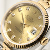 Rolex DateJust 16233 Steel & Gold Champagne Diamond Dial Second Hand Watch Collectors 4