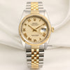 Rolex DateJust 16233 Steel & Gold Cream Dial Second Hand Watch Collectors 1