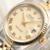 Rolex DateJust 16233 Steel & Gold Cream Dial Second Hand Watch Collectors 4