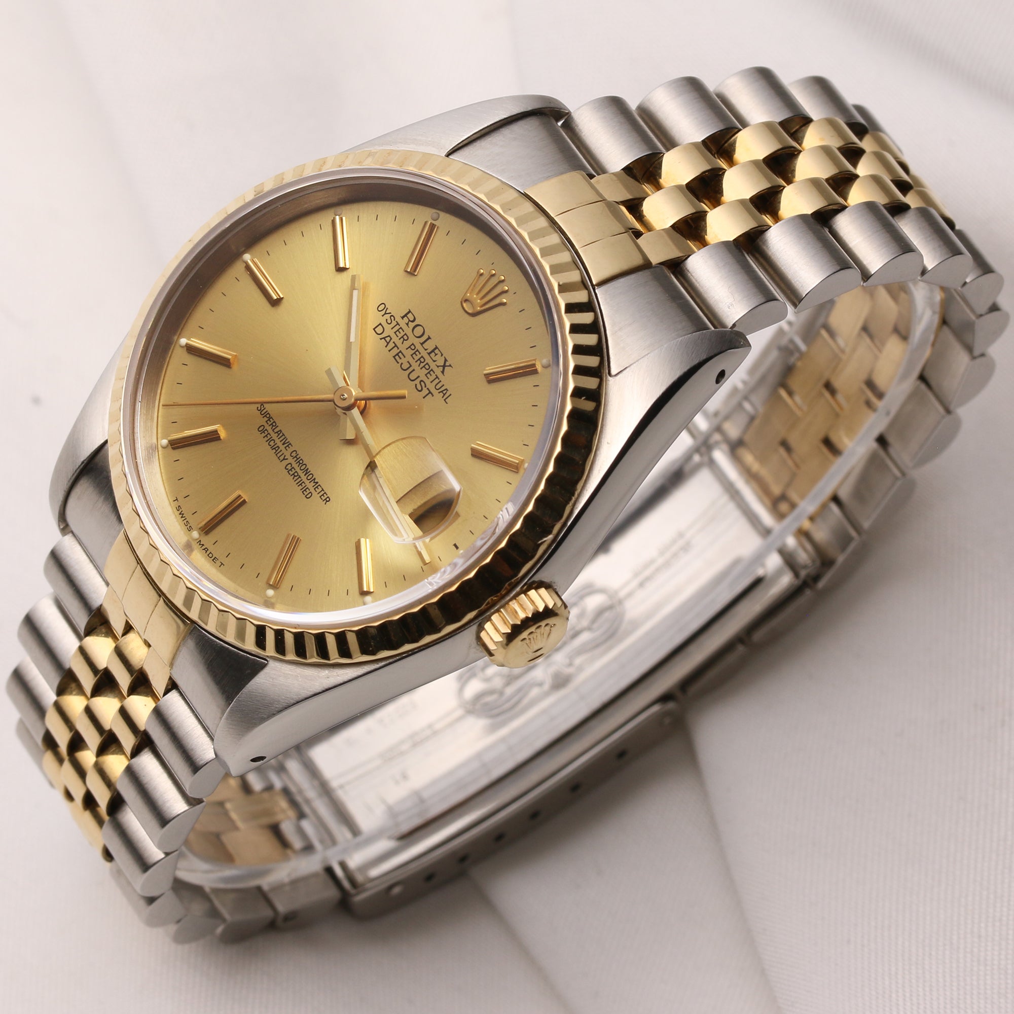 Rolex DateJust 16233 Steel & Gold Second Hand Watch Collectors 3