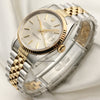 Rolex DateJust 16233 Steel & Gold Silver Dial Second Hand Watch Collectors 3