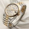 Rolex DateJust 16233 Steel & Gold Silver Diamond Dial Second Hand Watch Collectors 3
