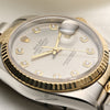 Rolex DateJust 16233 Steel & Gold Silver Diamond Dial Second Hand Watch Collectors 5