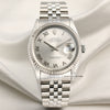 Rolex DateJust 16234 Stainless Steel 18K White Gold Bezel Second Hand Watch Collectors 1