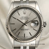 Rolex DateJust 16234 Stainless Steel 18K White Gold Bezel Second Hand Watch Collectors 2
