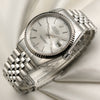 Rolex DateJust 16234 Stainless Steel 18K White Gold Bezel Second Hand Watch Collectors 3