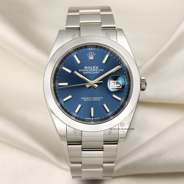Rolex-DateJust-41-126300-Stainless-Steel-Blue-Dial-Second-Hand-Watch-Collectors-1 12.21.11