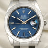 Rolex-DateJust-41-126300-Stainless-Steel-Blue-Dial-Second-Hand-Watch-Collectors-2