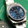 Rolex DateJust 41 126300 Stainless Steel Blue Dial Second Hand Watch Collectors 5