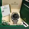 Rolex DateJust 41 126334 Stainless Steel Black Diamond Dial 18K White Gold Bezel Second Hand Watch Collectors 12