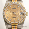 Rolex-DateJust-68149-18K-Three-Colour-Gold-Tridor-Diamond-Second-Hand-Watch-Collectors-2