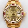 Rolex DateJust 69068 Diamond Ruby Champagne 18K Yellow Gold Second Hand Watch Collectors 2